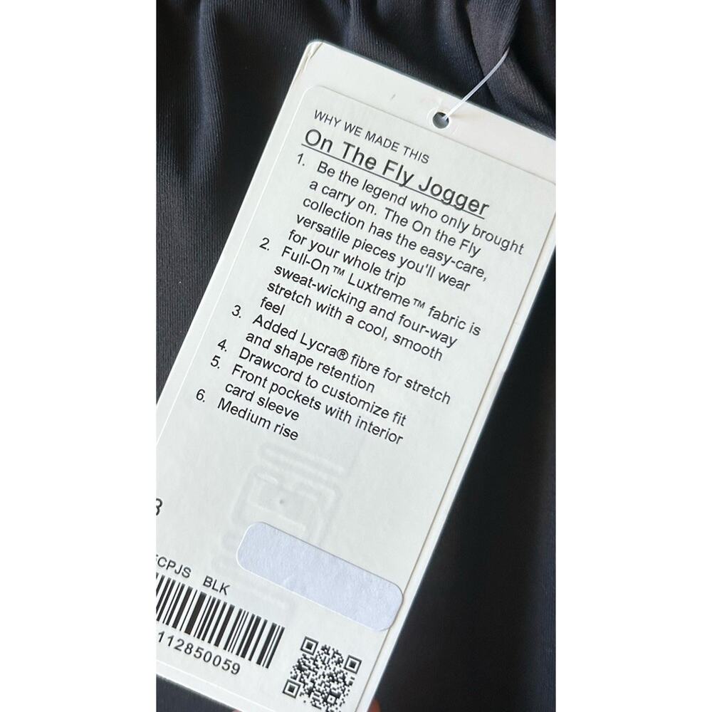 Lululemon On the Fly Jogger Luxtreme Womens 8 NWT Black Travel Athleisure - Picture 9 of 10